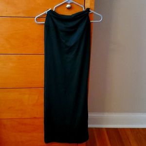 A long skirt with a slid on the side